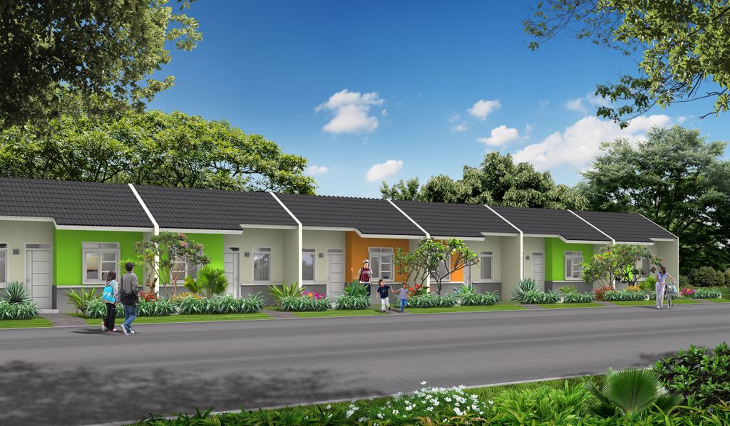 foto tampak rumah tipe 25/60 perumahan MUSTIKA VILLAGE KARAWANG