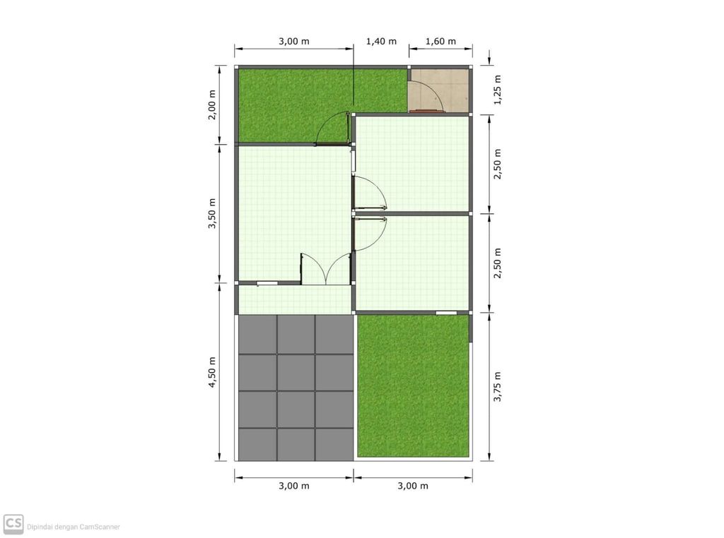foto denah rumah tipe STANDAR perumahan Villa Athaland Sindangmulya 3