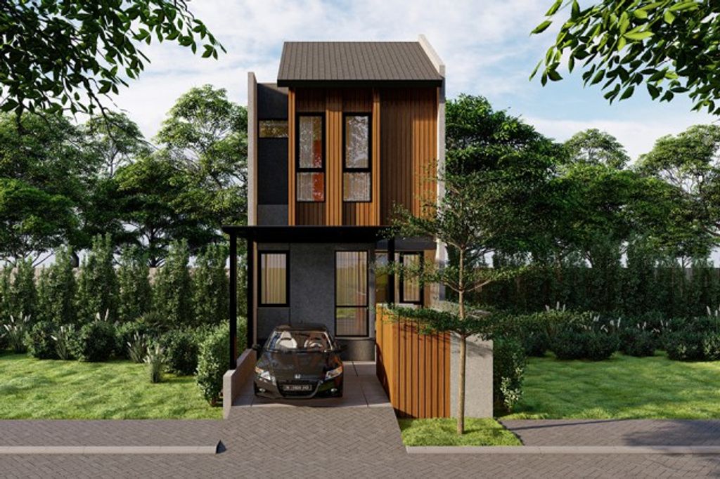 foto tampak rumah tipe JASMINE VALLEY 66/60 perumahan The Araya