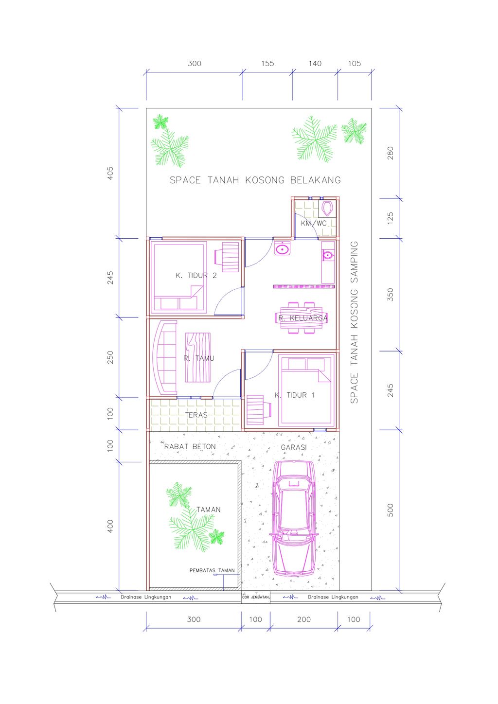 foto denah rumah tipe 36 perumahan GSK RESIDENCE PUUWATU