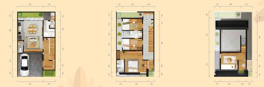 foto denah rumah tipe A14 perumahan Prominence House
