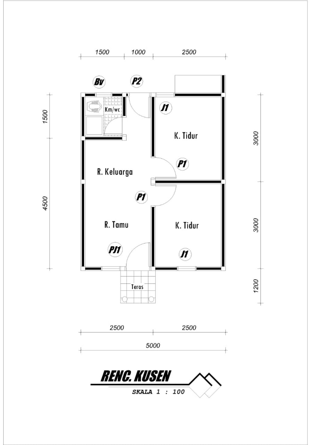 foto denah rumah tipe 30/62 perumahan SUMBER JERUK REGENCY