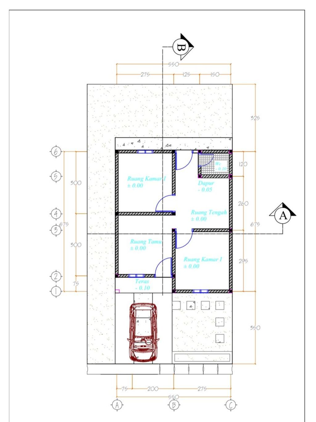foto denah rumah tipe 36/94,5 perumahan Amar Residence