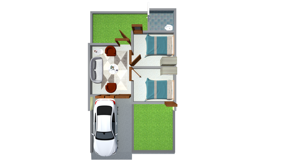 foto denah rumah tipe 30/60 perumahan Green View Bondowoso 2