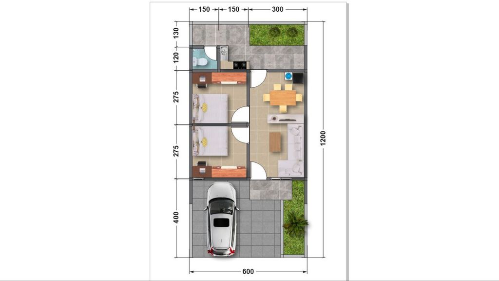 foto denah rumah tipe unit subsidi perumahan ADIPATIH Residence 2