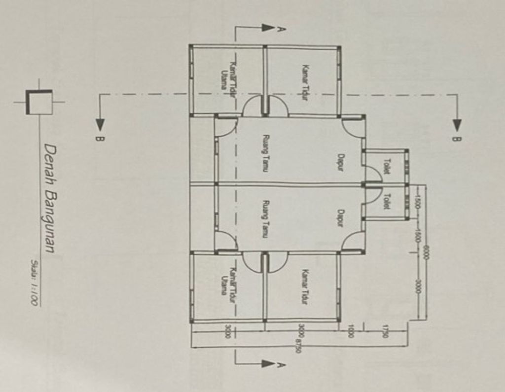 foto denah rumah tipe 36 perumahan Graha Mutiara II