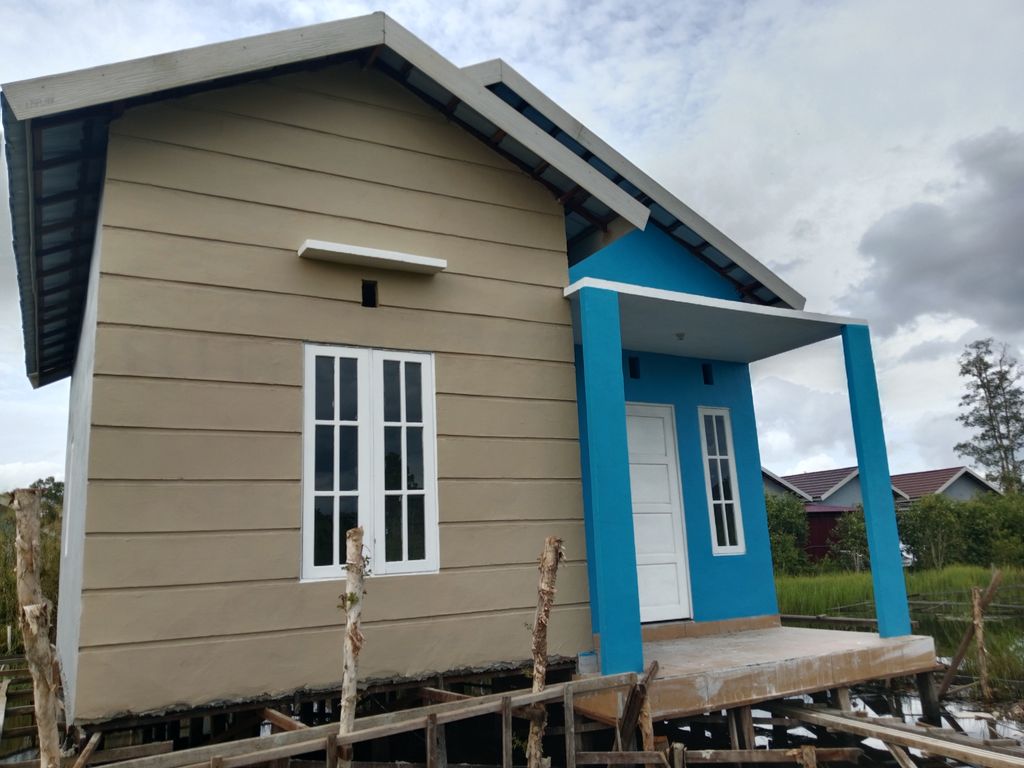 foto tampak rumah tipe 36 perumahan SHALLI MESSI VILLAGE B