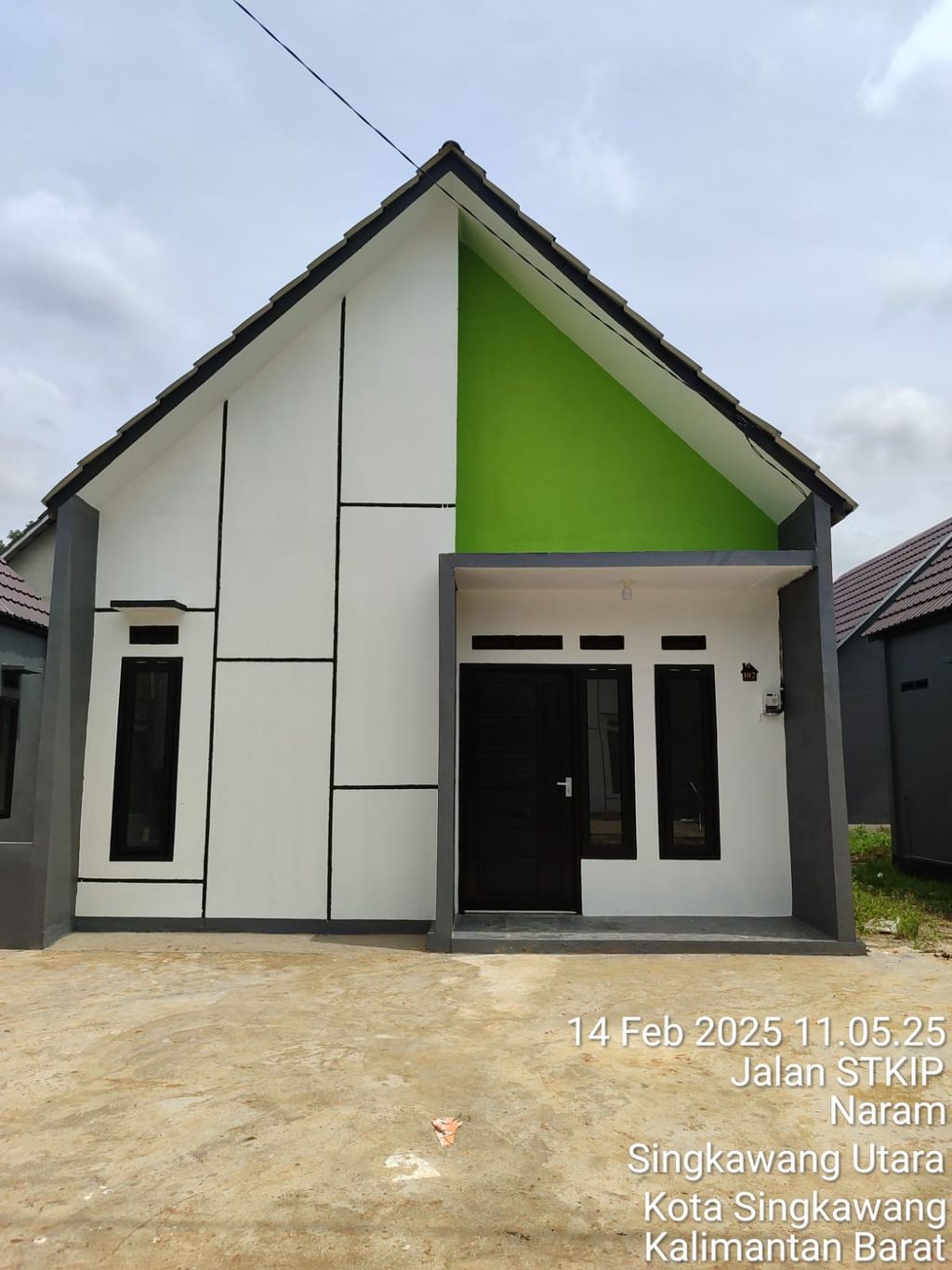 foto tampak rumah tipe 36 perumahan Singkawang Residence Tahap III