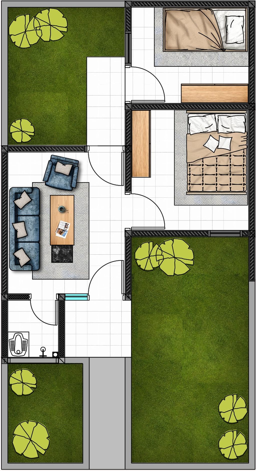 foto denah rumah tipe 30/66 perumahan PANORAMA ASRI PASAYANGAN