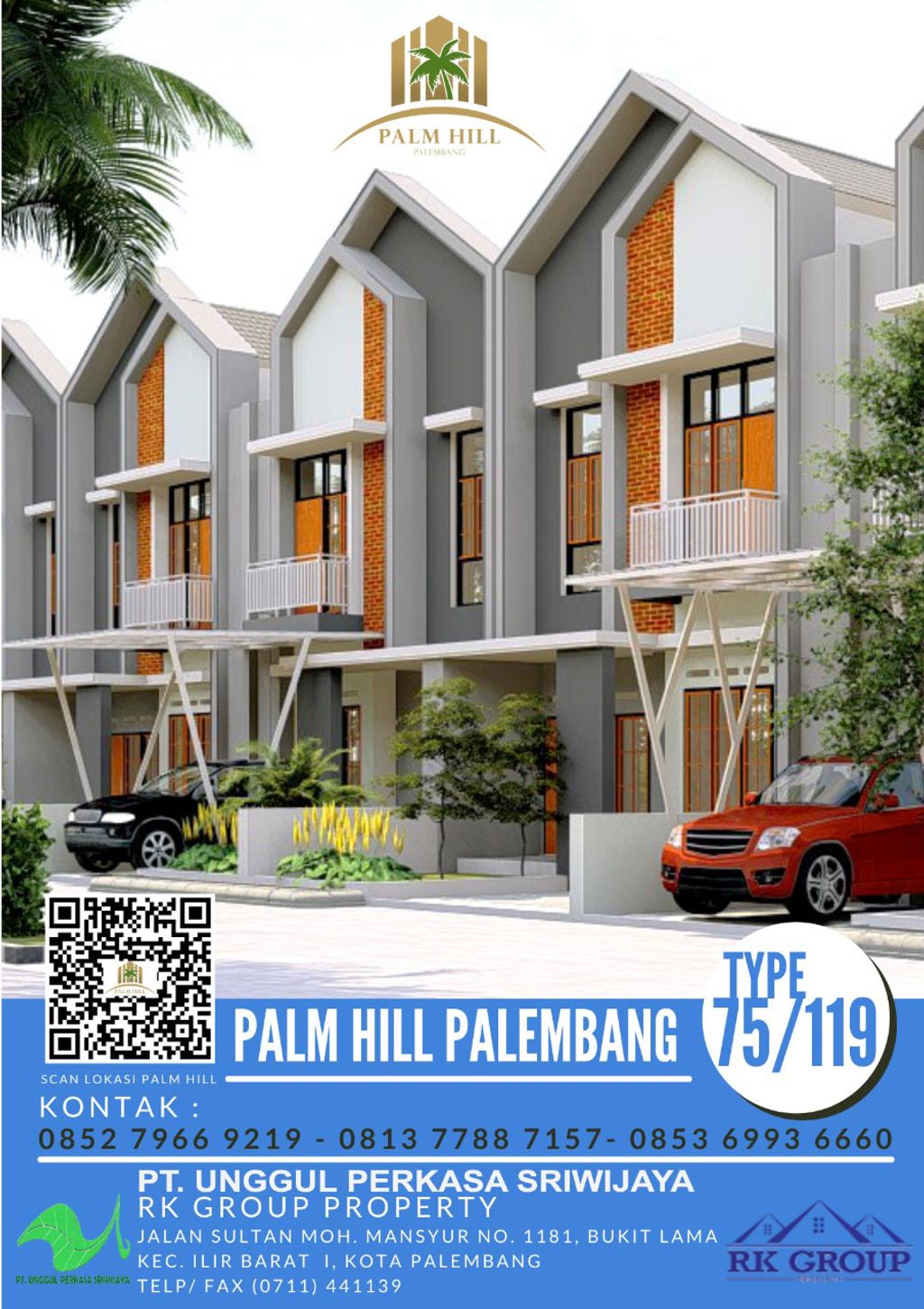 foto tampak rumah tipe 75/119 perumahan PALM HILL