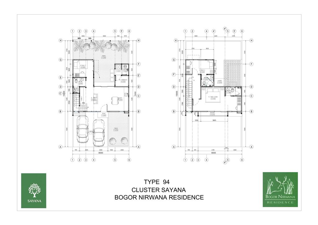 foto denah rumah tipe Sadhana-A (94/120) perumahan Cluster Sayana