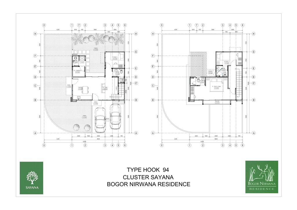 foto denah rumah tipe Sadhana Hook (94/177) perumahan Cluster Sayana