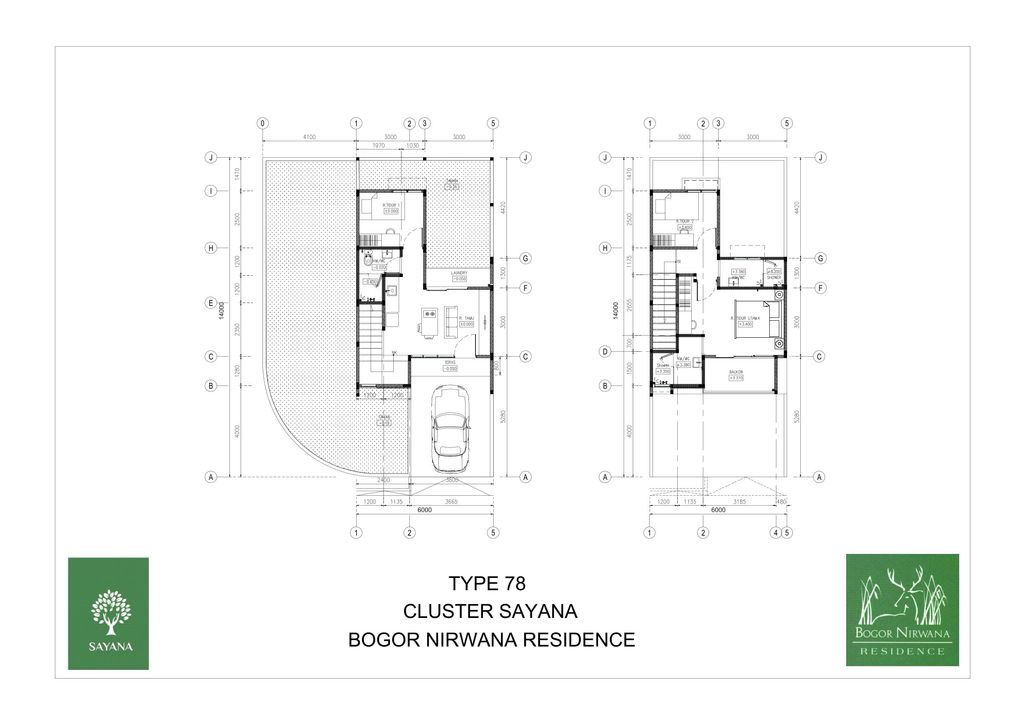 foto denah rumah tipe Avasa Hook (78/136) perumahan Cluster Sayana