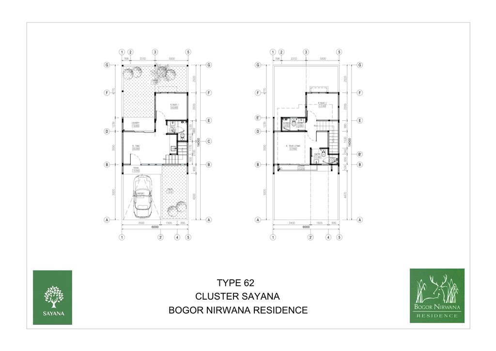 foto denah rumah tipe Avasa-D (62/84) perumahan Cluster Sayana