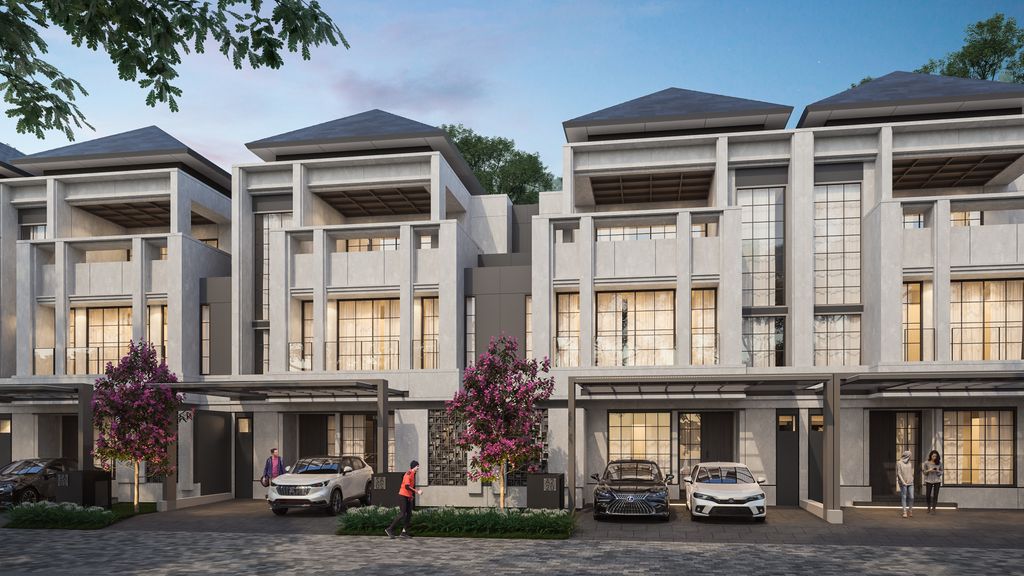 foto tampak rumah tipe 268 Signature (Corner 8) perumahan Cluster Welton