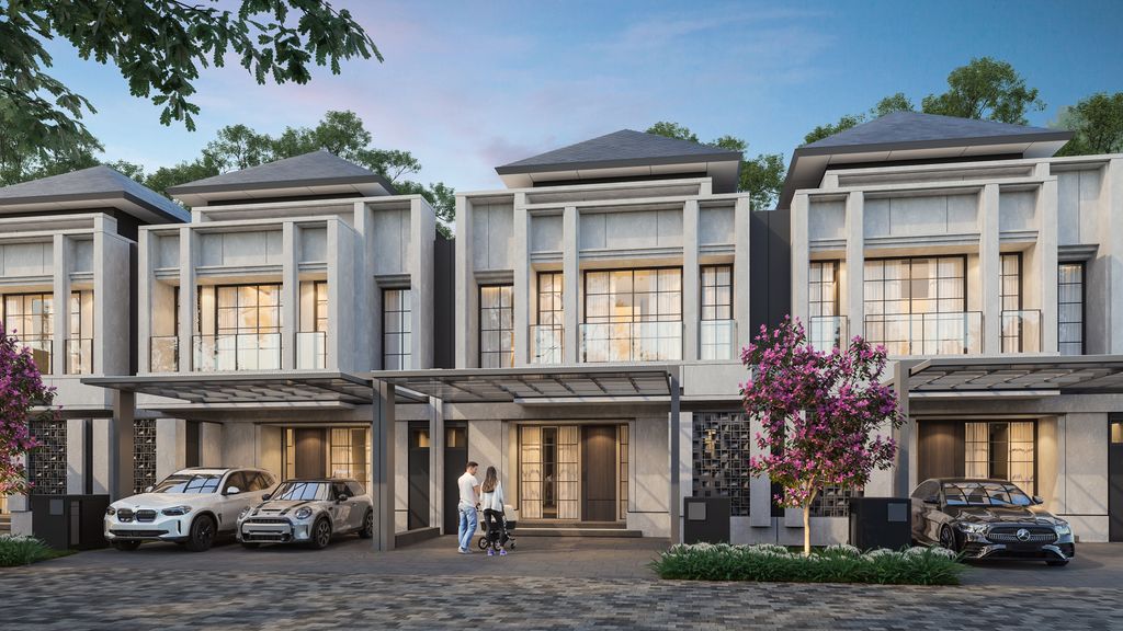 foto tampak rumah tipe 168 Signature (Corner 2) perumahan Cluster Welton