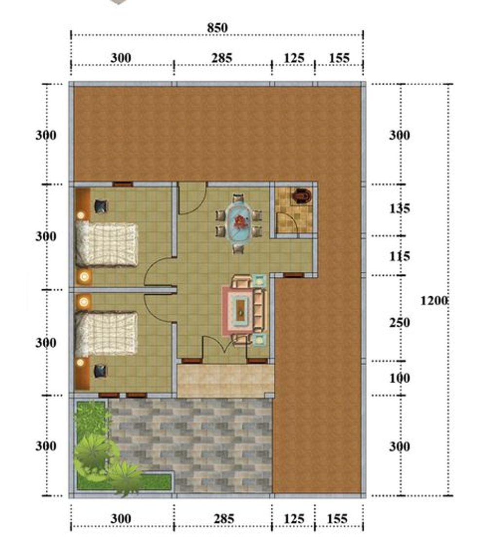 foto denah rumah tipe 3 6 perumahan FELYCIA RESIDENCE (Tahap 2)