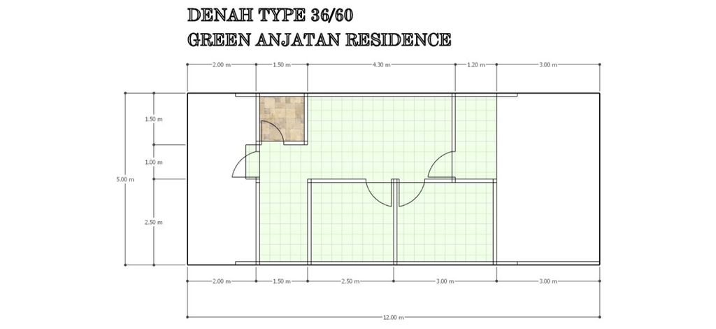 foto denah rumah tipe Subsidi perumahan Green Anjatan Residence