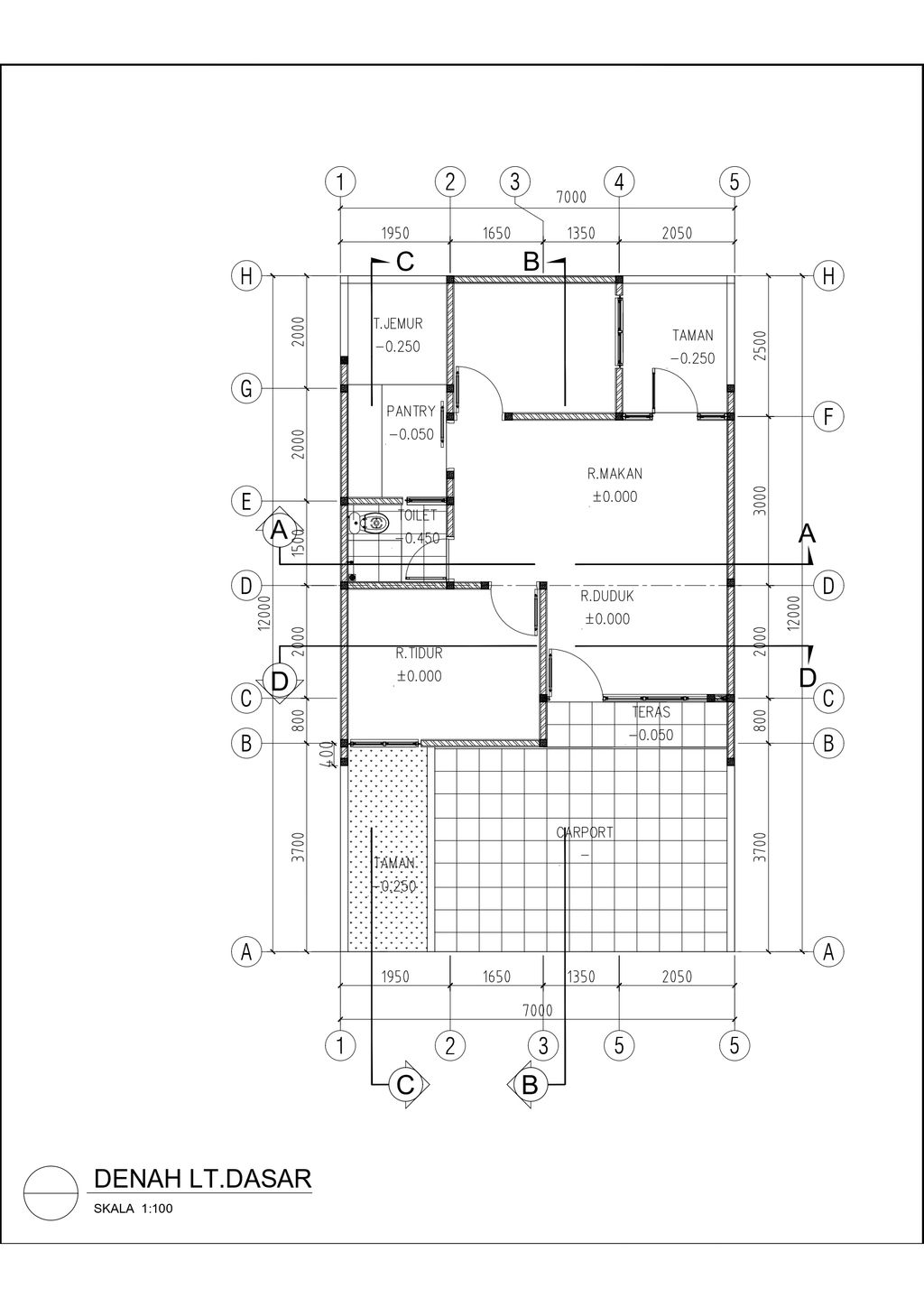 foto denah rumah tipe ALEXANDRITE - 45/84 perumahan PERUMAHAN PERMATA CIMANGGIS THP 3