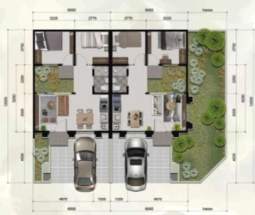foto denah rumah tipe KIKU STD - STANDARD perumahan CITRA ECOPOLIS RAYA - ECO RESIDENCE - BELLE FLEUR EXT