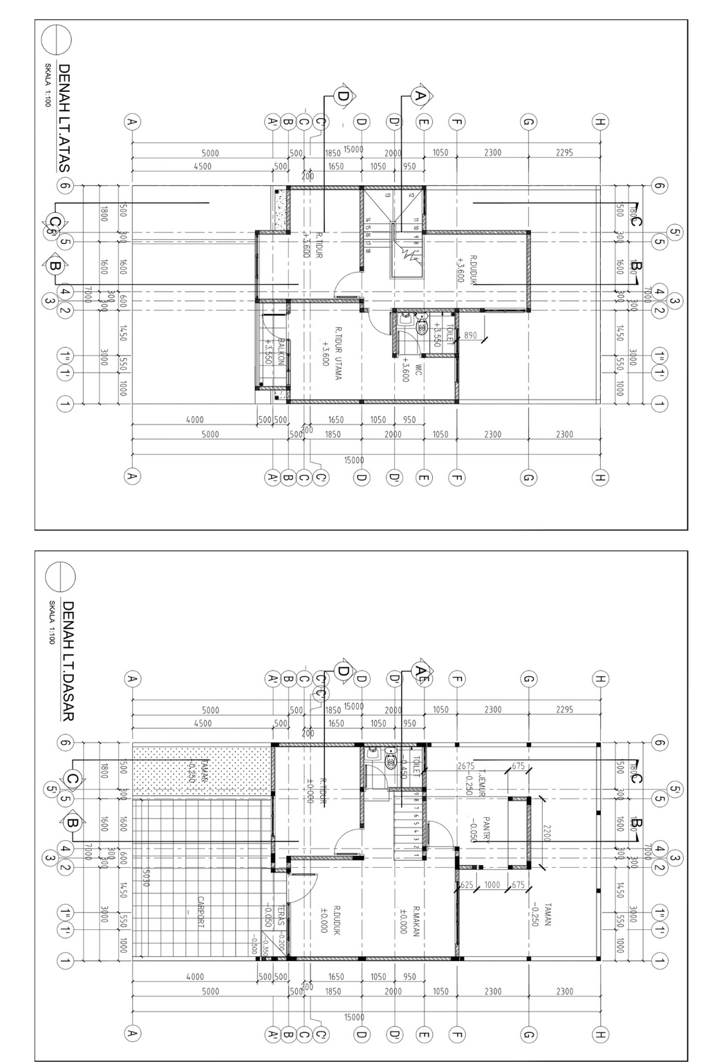 foto denah rumah tipe ALEXANDRITE - 45/142 perumahan PERUMAHAN PERMATA CIMANGGIS THP 3