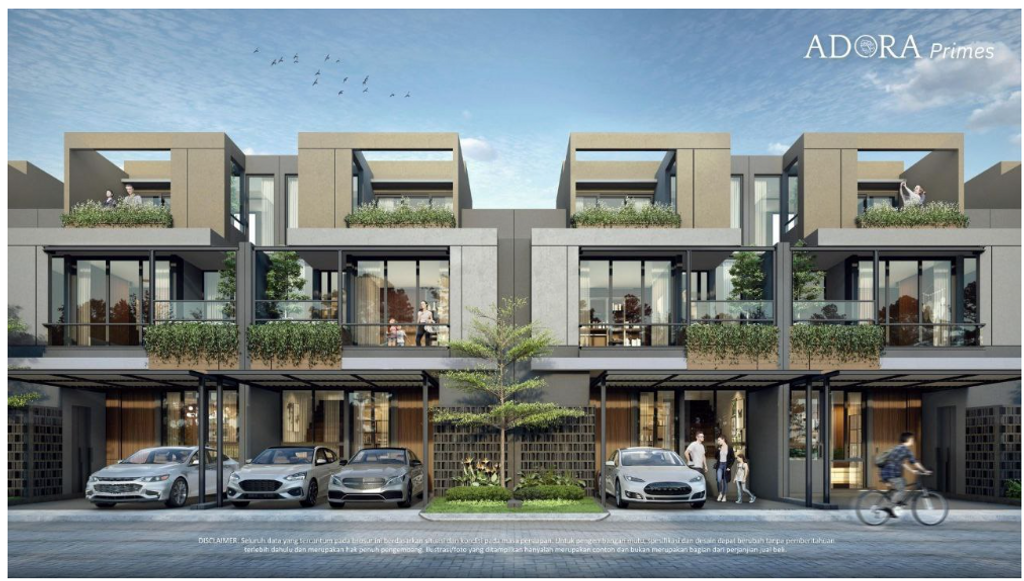 foto tampak rumah tipe 144 / 84 E8 3 perumahan ADORA