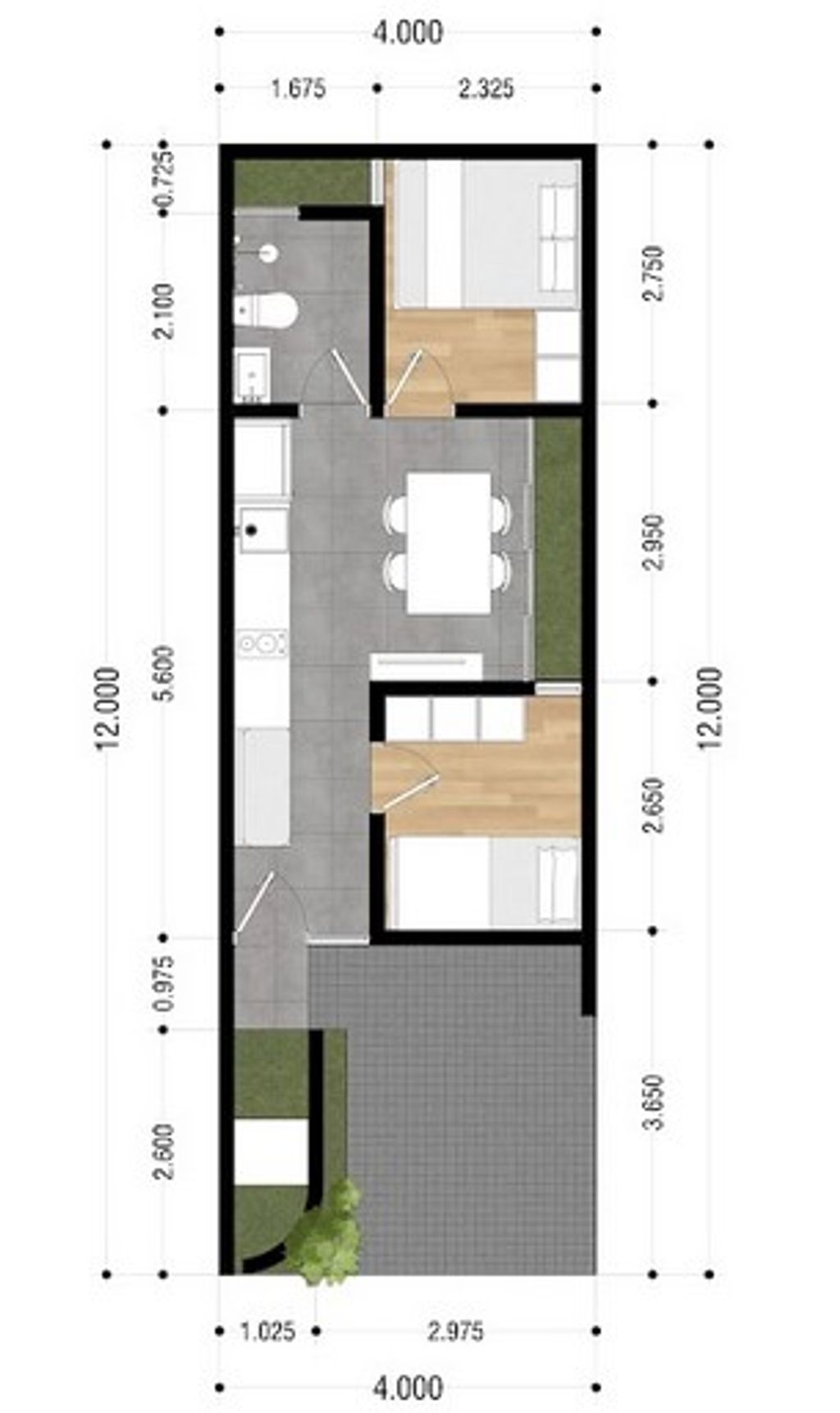 foto denah rumah tipe FYNEE 335 perumahan MUTIARA GADING CITY CLUSTER MONACO & PARIS