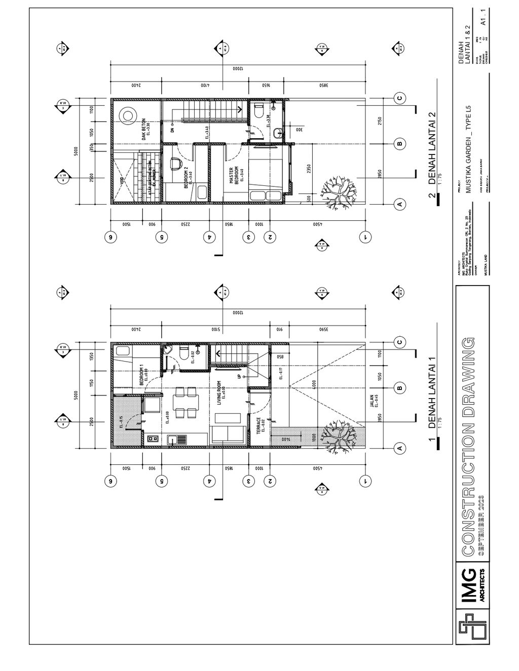 foto denah rumah tipe 60/60 ( Ume ) perumahan Mustika Garden Tamansari