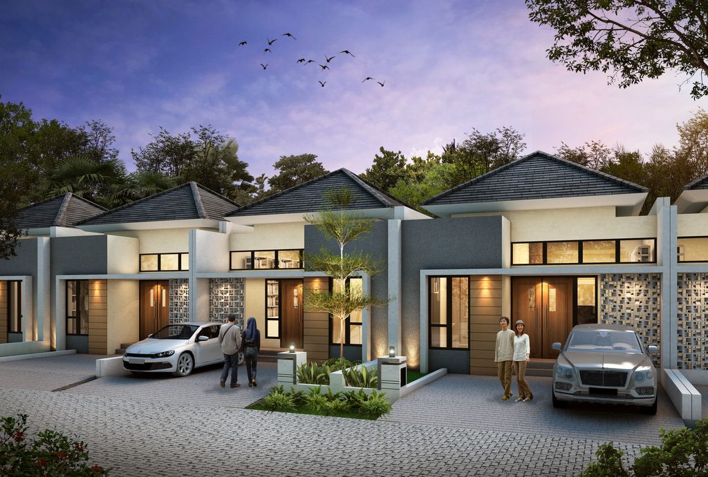 foto tampak rumah tipe 48 perumahan Emerald Garden