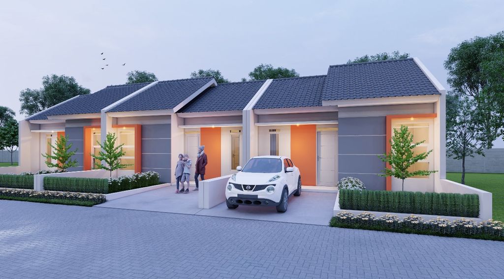 foto tampak rumah tipe 36/78 M2 perumahan RAJA MUDA RESIDENCE