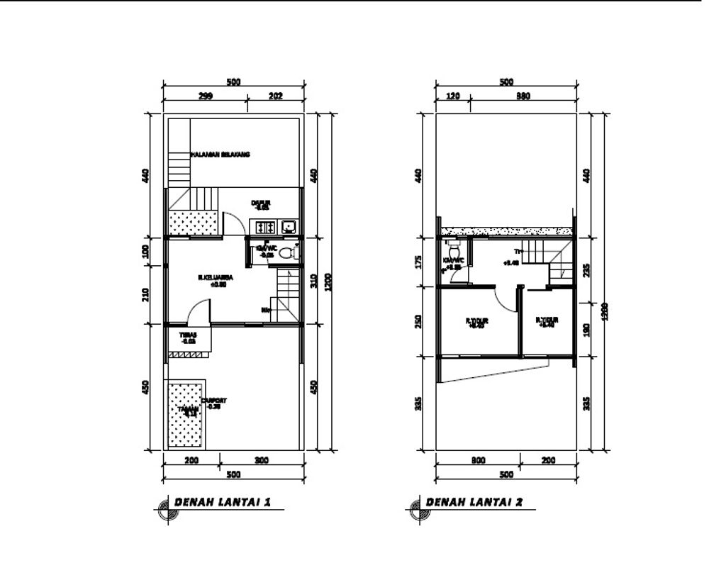 foto denah rumah tipe 38 Cozy Level Minimalis (2 KT) (463) perumahan G-Land Harmony Hills