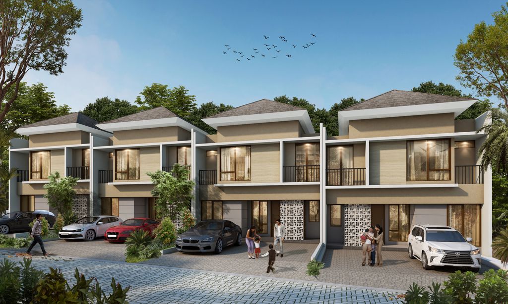 foto tampak rumah tipe B 105 perumahan Pandanaran Height