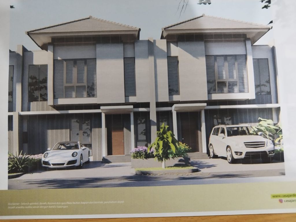foto tampak rumah tipe GARDENIA perumahan CASA JARDIN RESIDENCE