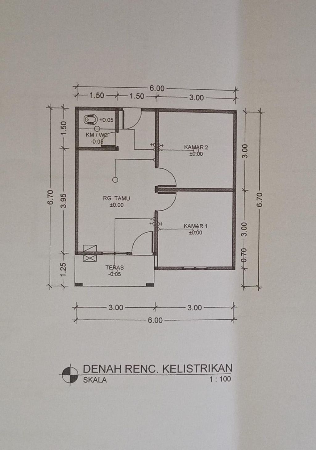 foto denah rumah tipe 36 perumahan DAMAI INDAH 1