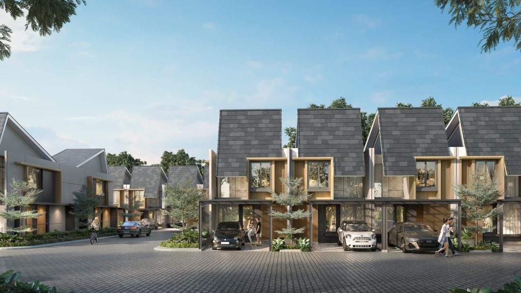 foto tampak rumah tipe Lake Haus Hoek perumahan BALI RESORT EXTENSION ( TAHAP 2 )