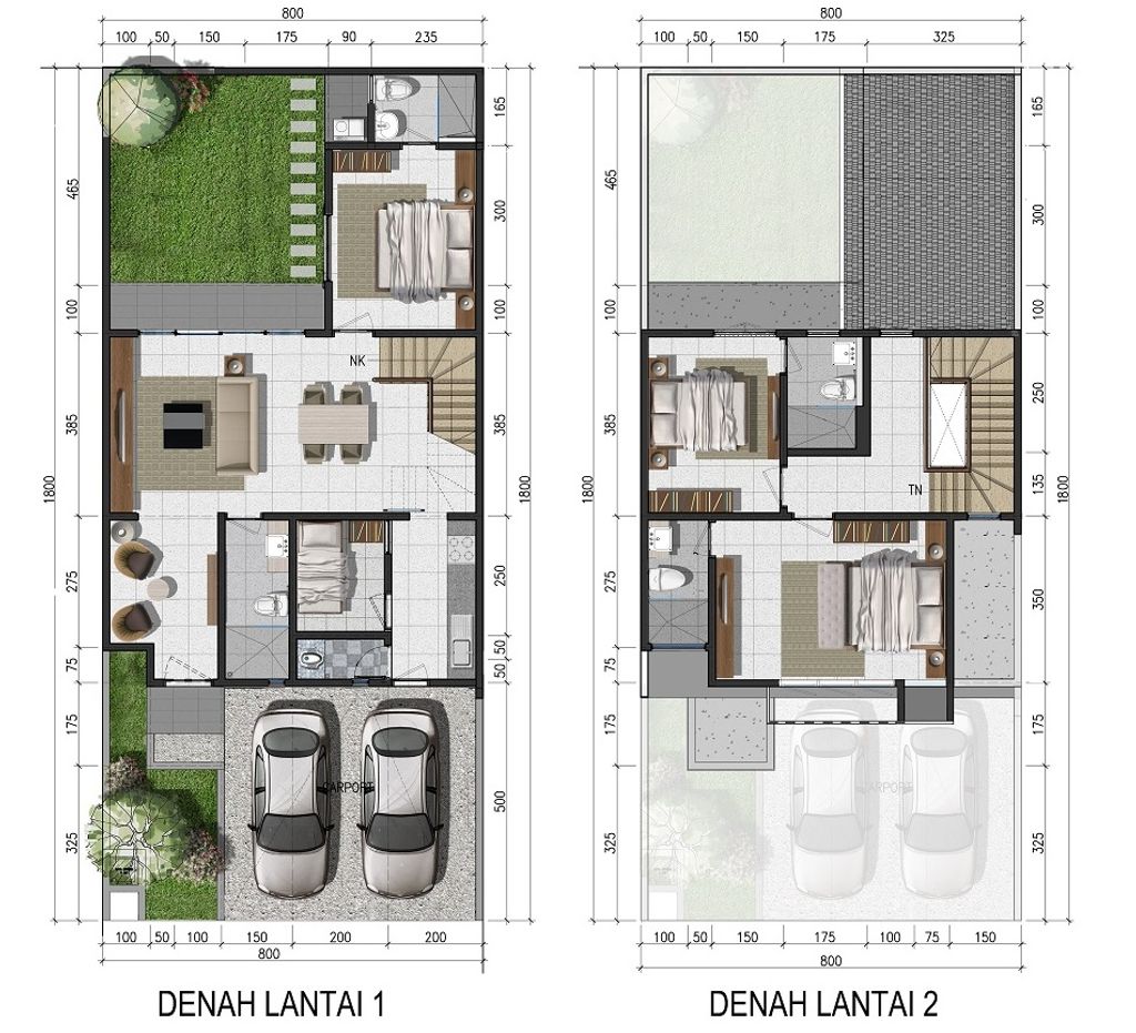 foto denah rumah tipe CALADIUM PLUS_2025 perumahan BUONA VISTA CITRALAND