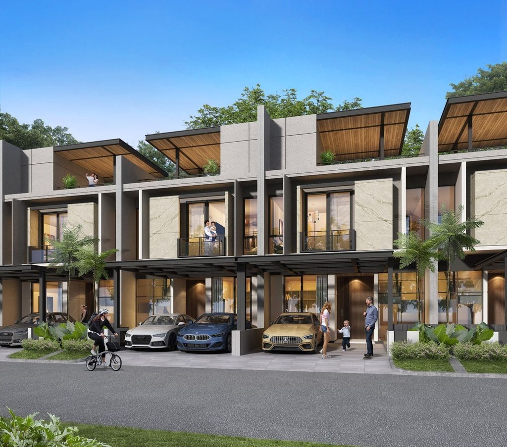 foto tampak rumah tipe NEW DEMPSEY  WITH ROOFTOP_2025 perumahan D9 CITRALAND SURABAYA