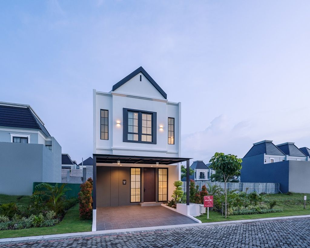 foto tampak rumah tipe VIOLA DELUXE_2025 perumahan OAKWOOD PARK CITRALAND 2