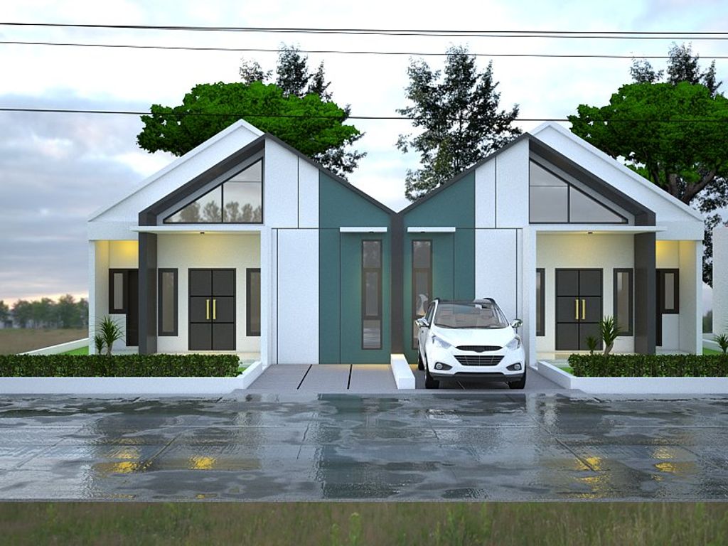 foto tampak rumah tipe 45/90 perumahan Rinjani Gardenia City