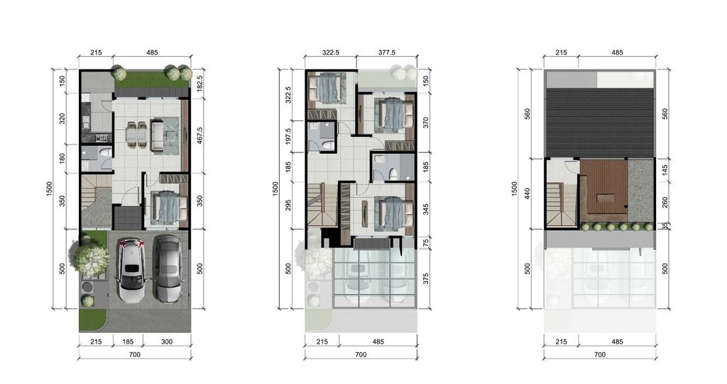foto denah rumah tipe NEW DEMPSEY  WITH ROOFTOP_2025 perumahan D9 CITRALAND SURABAYA