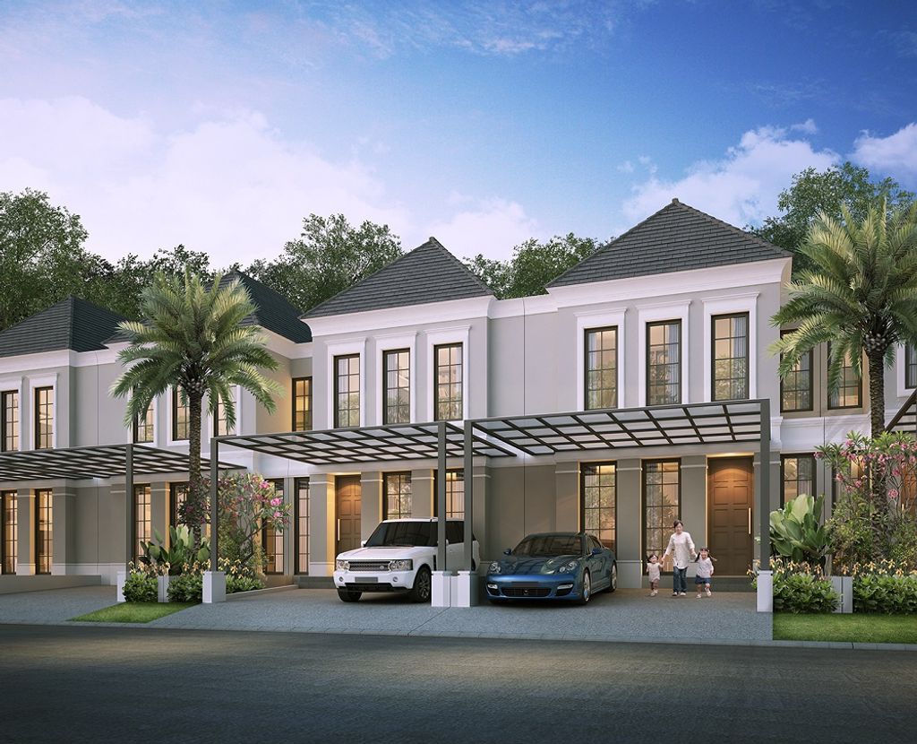 foto tampak rumah tipe NEW AZOLLA DELUXE_2025 perumahan OAKWOOD PARK CITRALAND