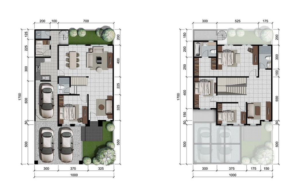 foto denah rumah tipe AMBROSIA_2025 perumahan OAKWOOD PARK CITRALAND