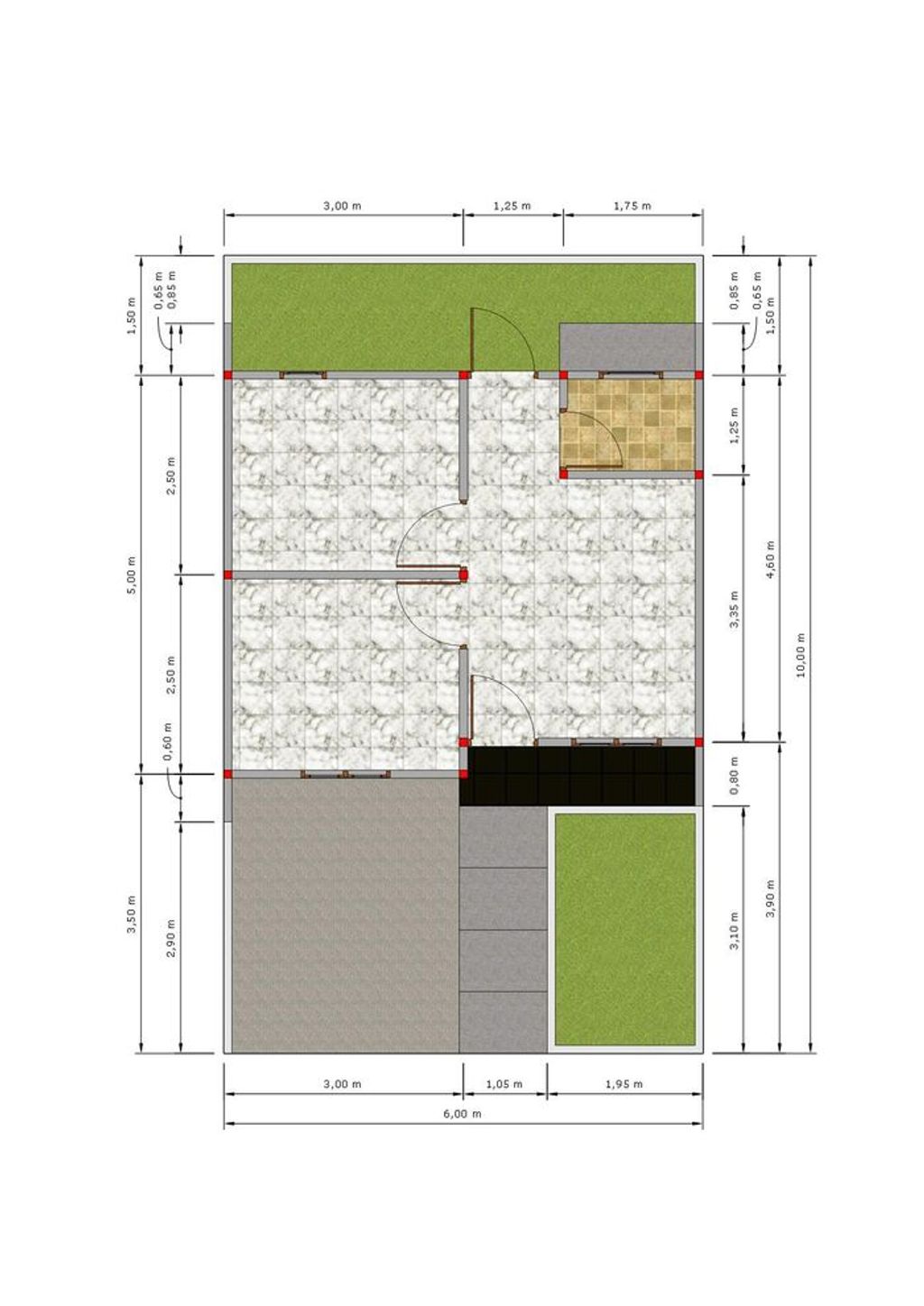 foto denah rumah tipe SUBSIDI 1 perumahan ECO SMART RESIDENCE