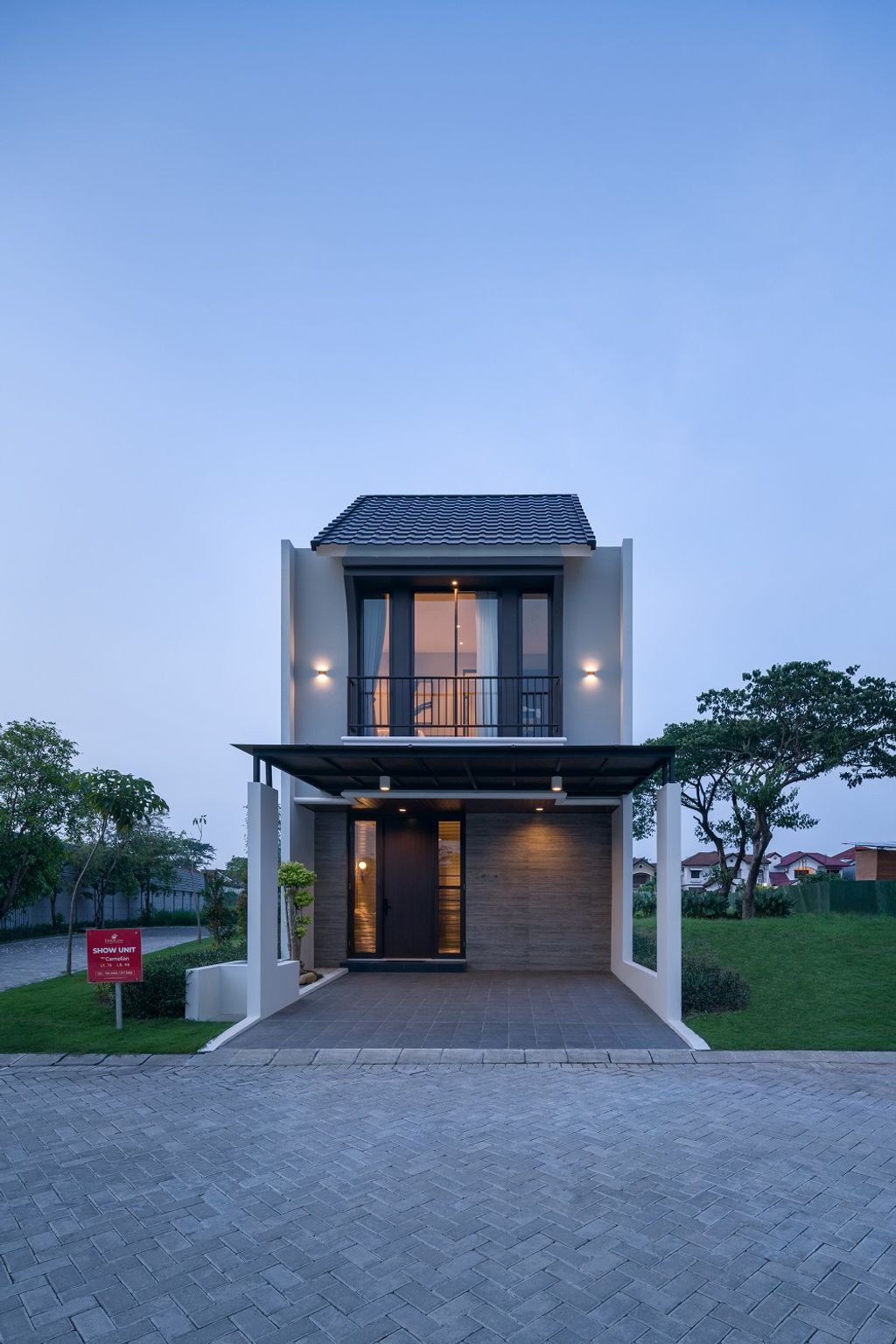 foto tampak rumah tipe CARNELIAN_2025 perumahan CRYSTAL GOLF CITRALAND