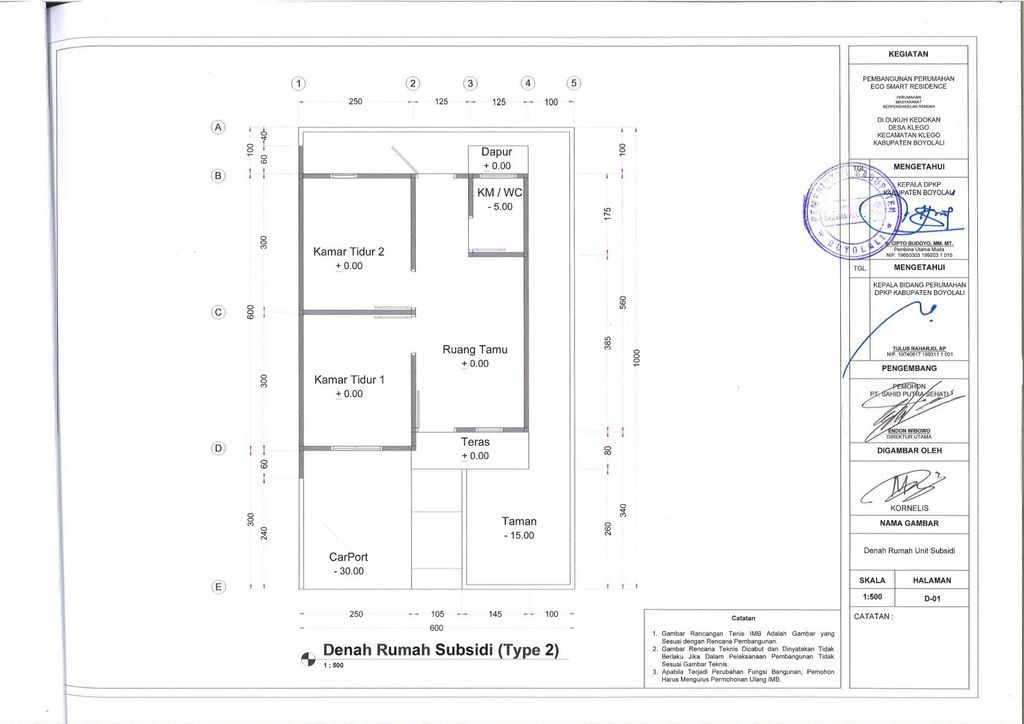 foto denah rumah tipe SUBSIDI 2 perumahan ECO SMART RESIDENCE