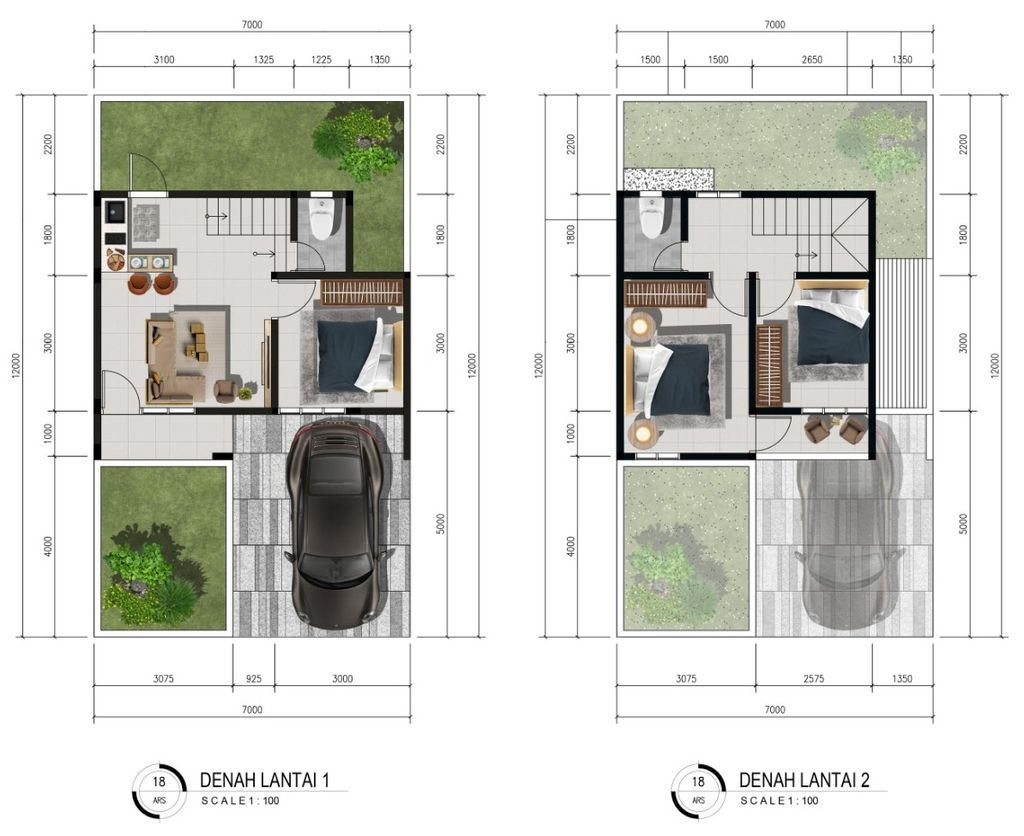 foto denah rumah tipe Ganesha perumahan GREEN BABELAN ASRI 5