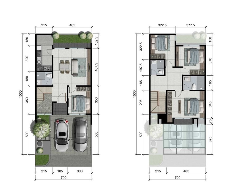 foto denah rumah tipe NEW DEMPSEY  NON ROOFTOP_2025 perumahan D9 CITRALAND SURABAYA