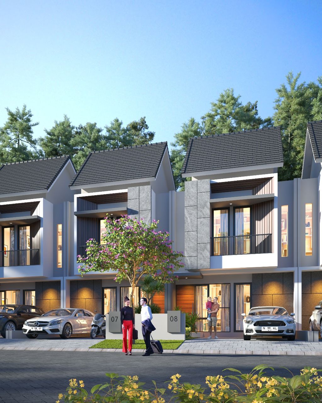 foto tampak rumah tipe SIENA perumahan DE CASSABLANCA RESIDENCE