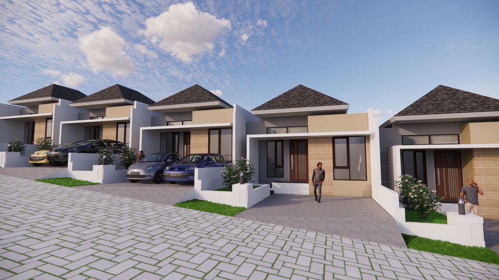 foto tampak rumah tipe T 50 perumahan Pandanaran Height