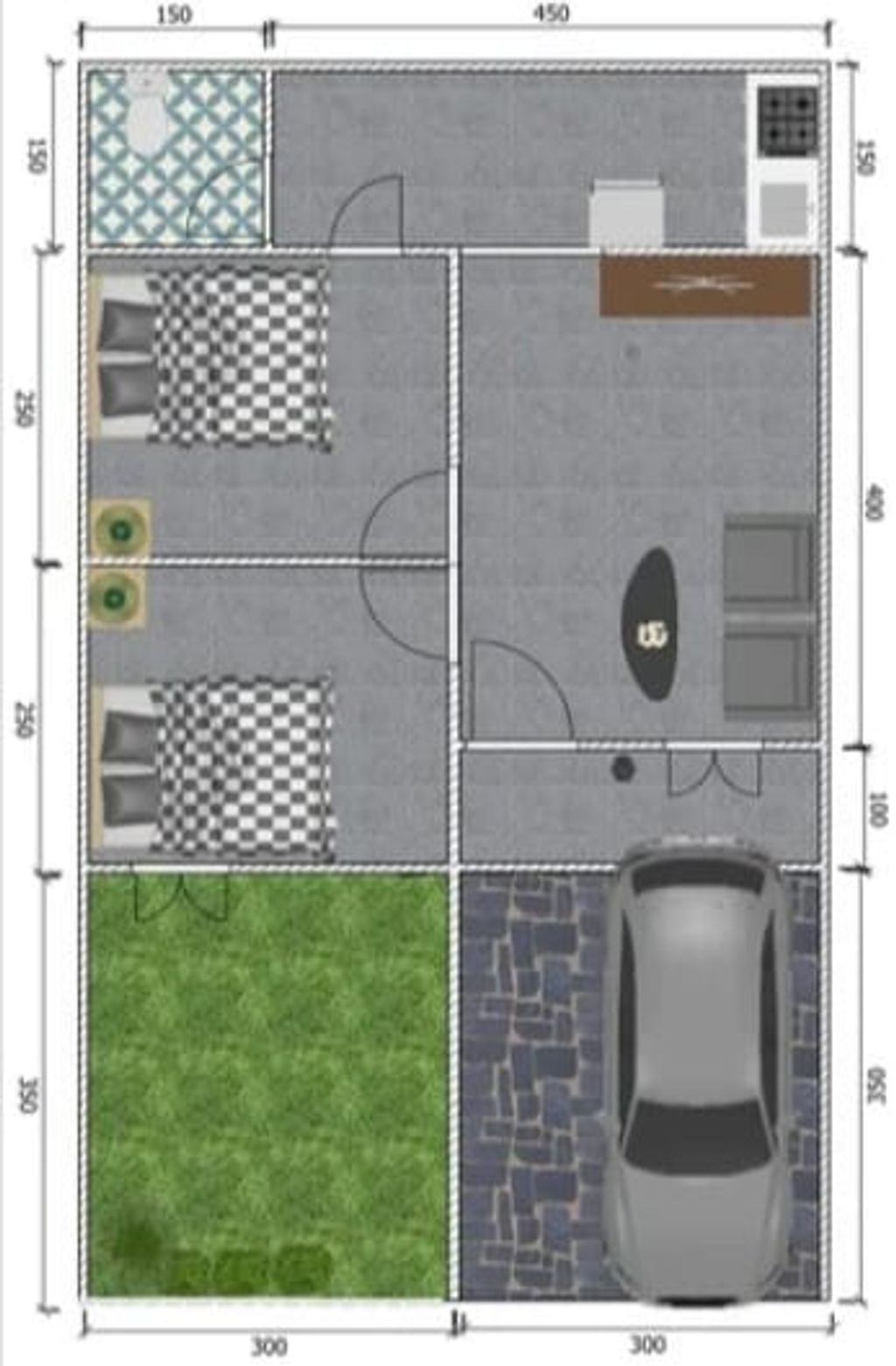 foto denah rumah tipe SUBSIDI 3 perumahan FATMA RESIDENCE